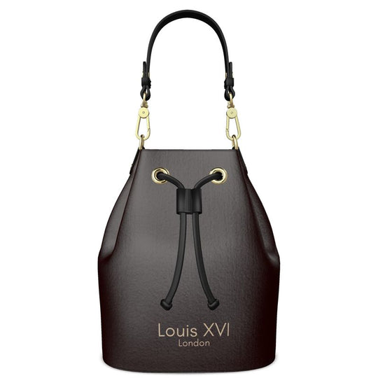 Louis XVI Bucket Bag – Classic Luxury in Dark Brown Napa Leather