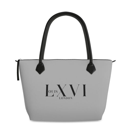 Louis XVI Napa Everyday Gray  Leather Tote