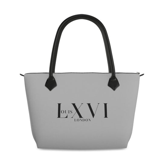 Louis XVI Napa Everyday Gray  Leather Tote