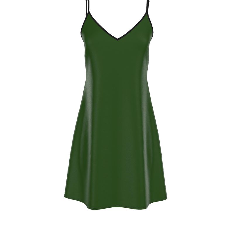Louis XVI Slip Dress Dark Green