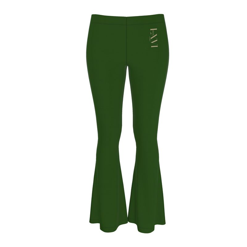 Louis XVI Flared Leggings Green