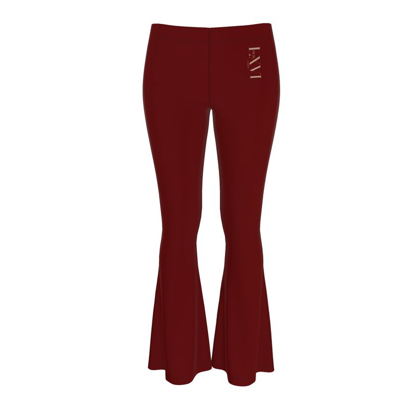 Louis XVI Flared Leggings Burgundy
