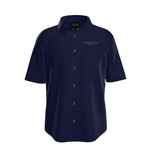 Louis XVI London Egyptian Linen Navy