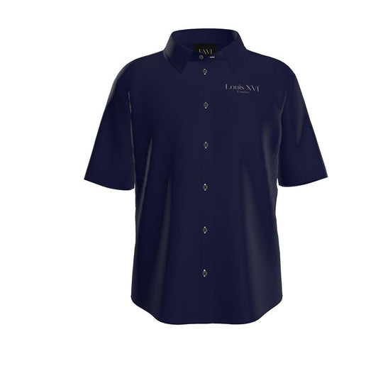 Louis XVI London Egyptian Linen Navy