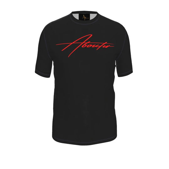Aboutir tee shirt Black Red letters