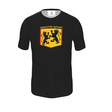 Competition Sport Jersey Black and Gold lion logo