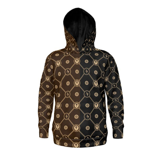 Luxury Hoodie 2 Tone Black and Chocolate