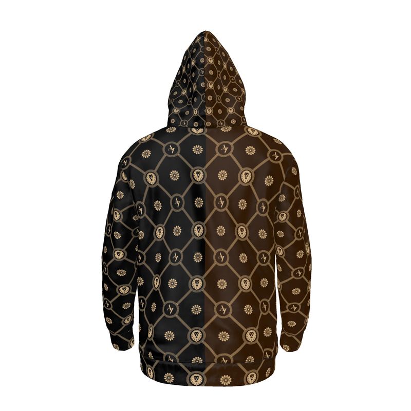 Luxury Hoodie 2 Tone Black and Chocolate