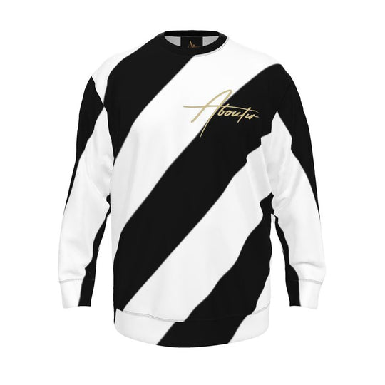 Designer Sweater black and white stripes