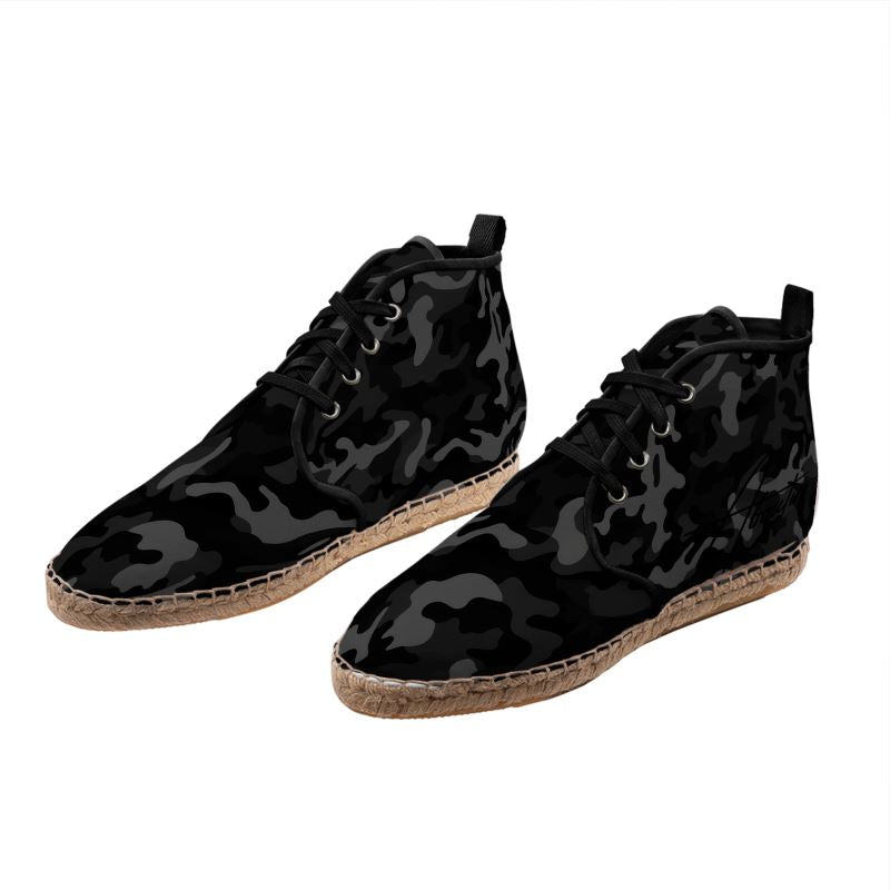 Hi Top Black Cameo Espadrilles