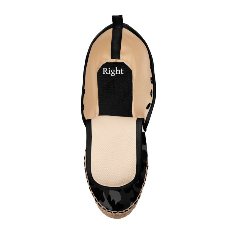 Hi Top Black Cameo Espadrilles