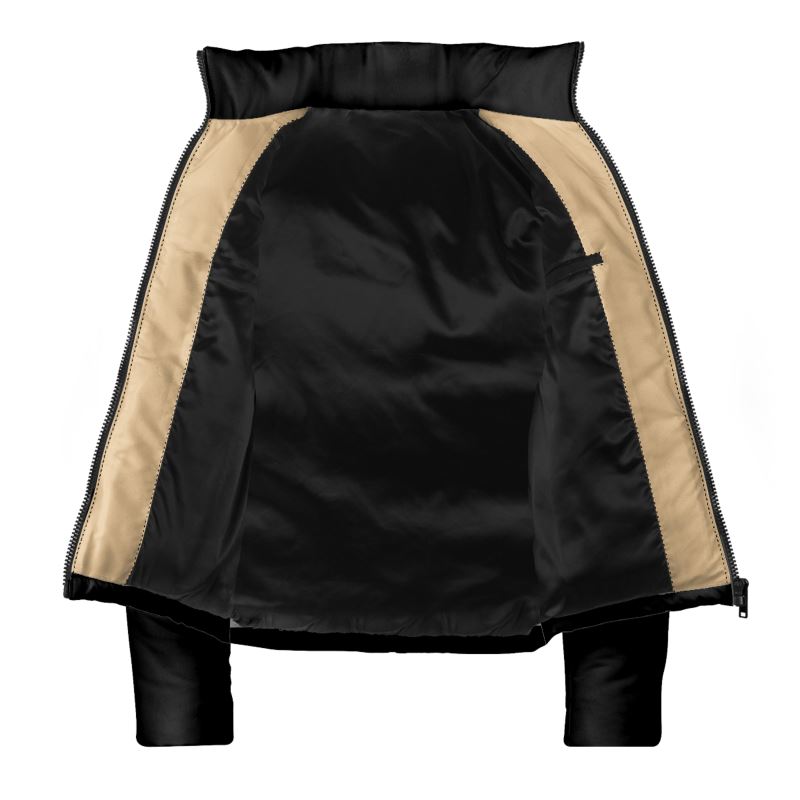 Puffer Jacket blk tan