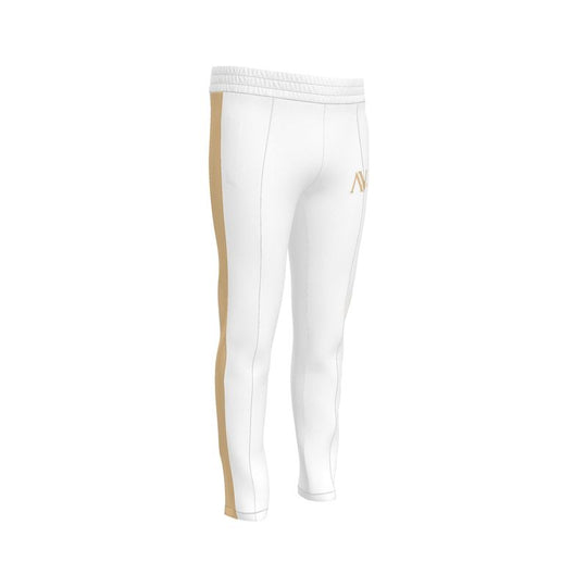 Tracksuit Pants White Tan Stripe