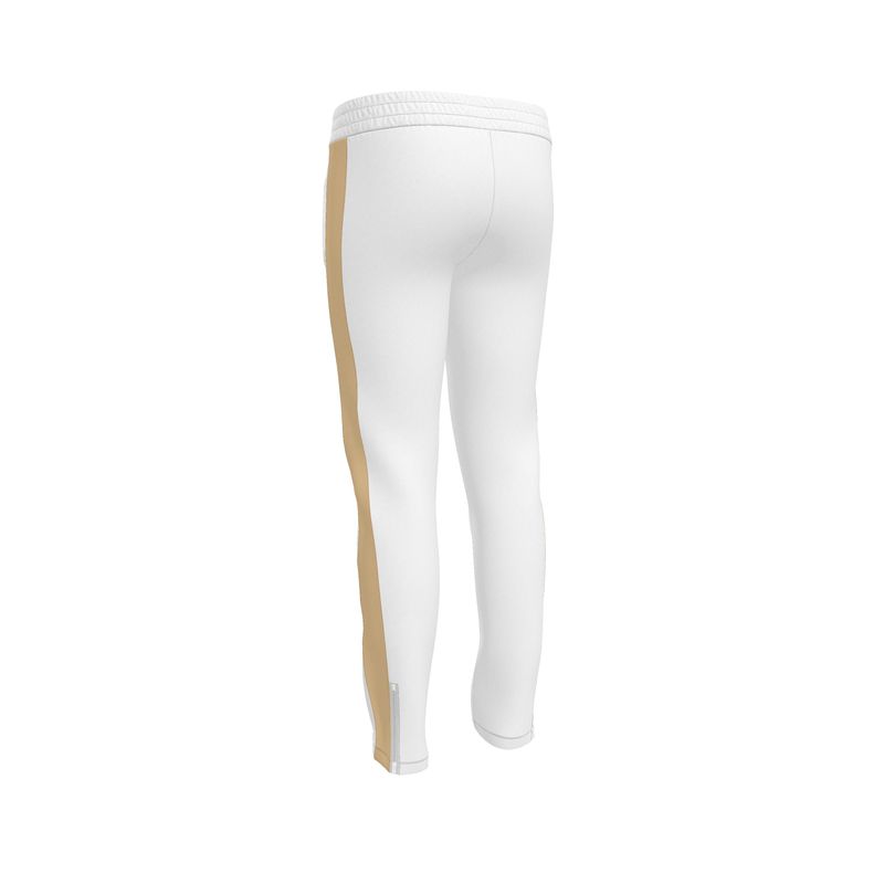 Tracksuit Pants White Tan Stripe