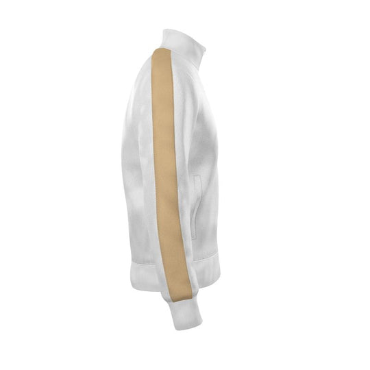 Tracksuit Jacket White Tan Stripe