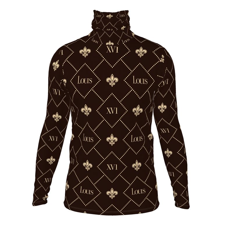 Slim Fit Dark Brown The fleur-de-lis Monogram
