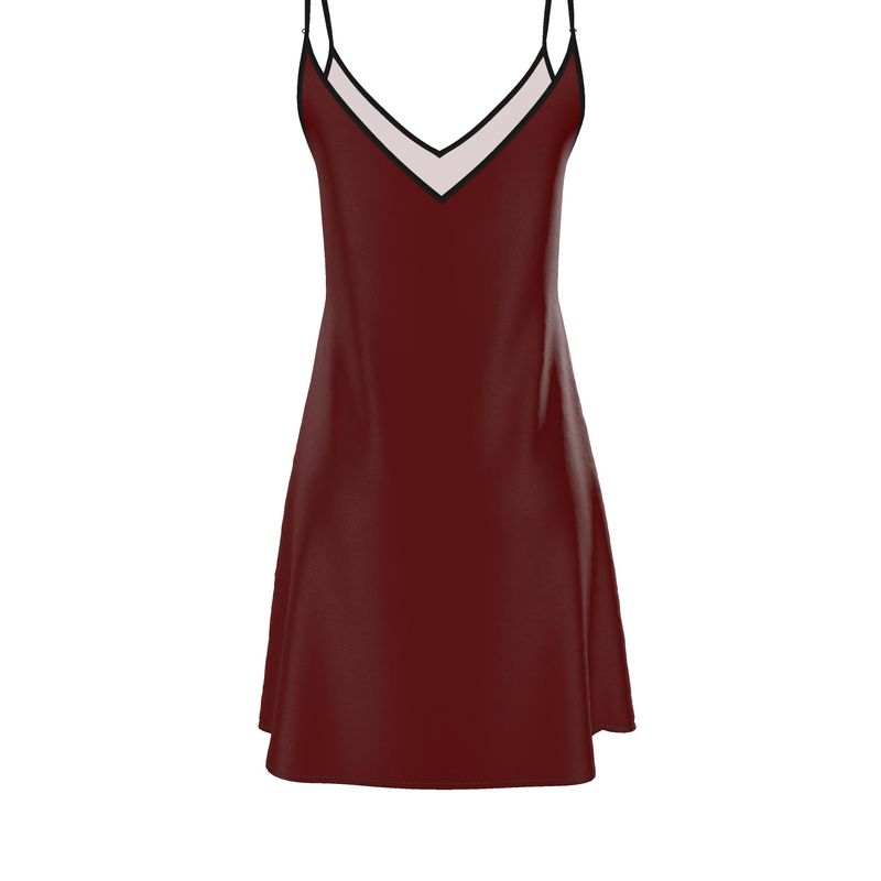 Louis XVI Slip Dress Burgundy