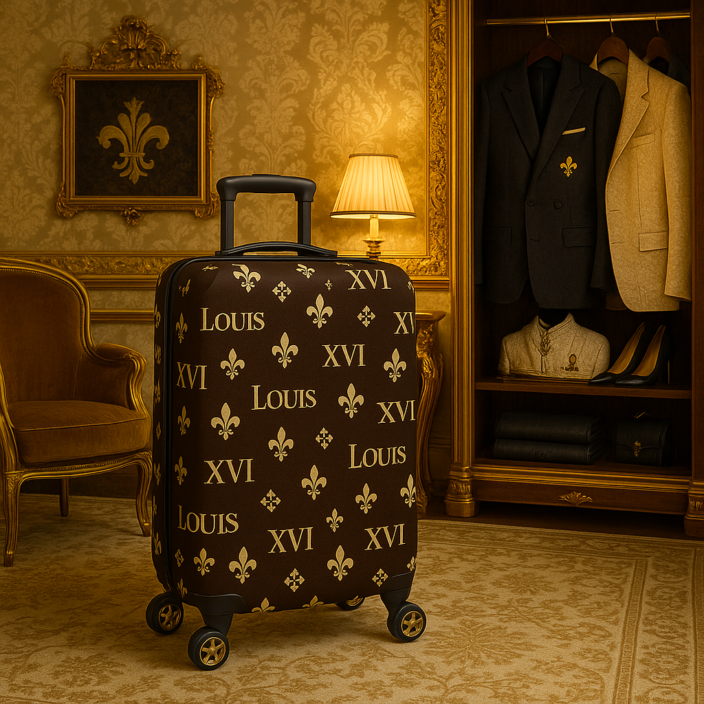 Louis XVI Carry On Suitcase King Brown